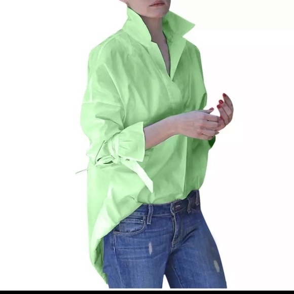 Blu Trends Tops - Beautiful Lime Green Shirt/Blouse
